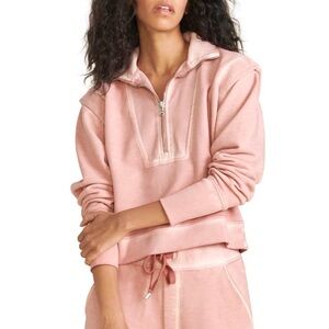 Veronica Beard Rosewood Quarter Zip Dylan Sweatshirt Size L